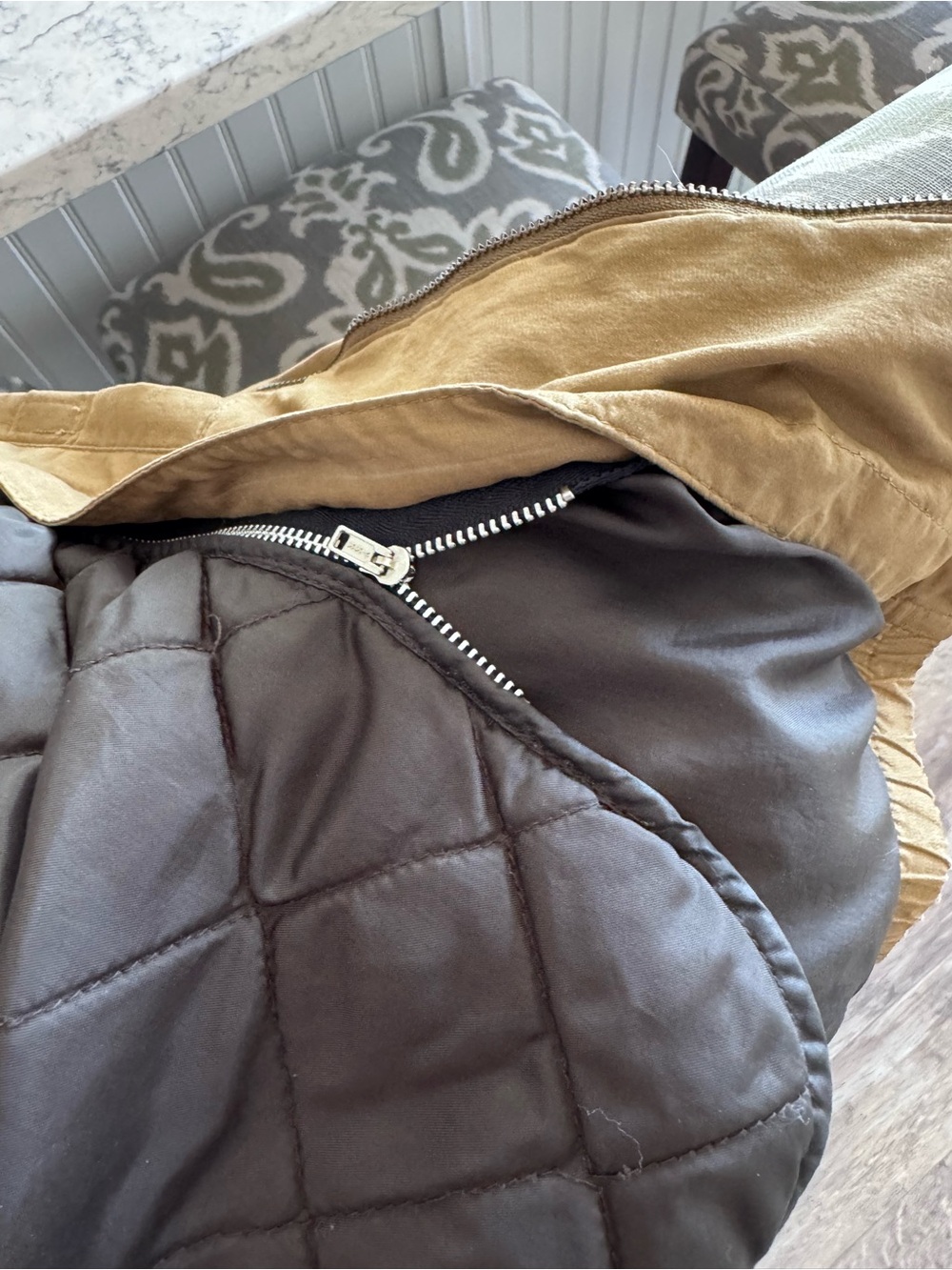 Vintage! London Fog Casual Zip Khaki Jacket with Removable Quited Liner - Picture 7 of 13